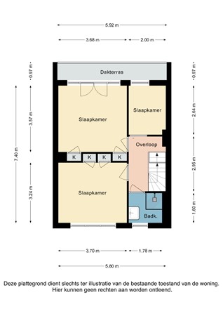 Plattegrond - Schaesbergerweg 187, 6415 AG Heerlen - Schaesbergerweg 187 Heerlen - Verdieping 2D.jpg